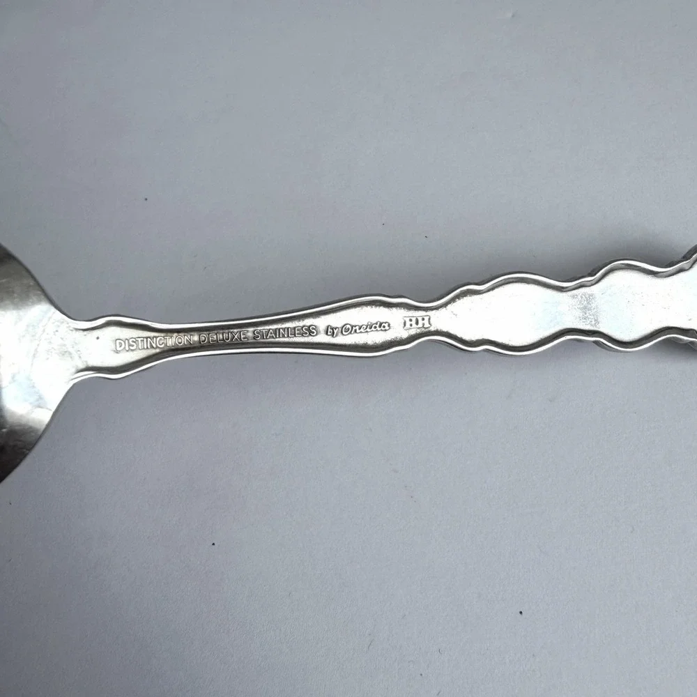 Oneida Distinction Deluxe HH Valerie Stainless Set Of 6 Dinner Spoons Small